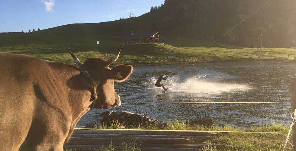 Wakeboarden am Hornberg - die neue Attraktion "Wake up Gstaad" 3 Wakeboarden
